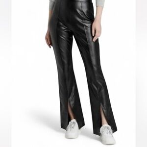 Wild Fable Black Faux Leather Flare Pants